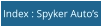 Index : Spyker Auto’s
